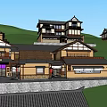 Traditional Ancient Architecture Exterior With Surrounding Green Trees And Colorful Floral Gardens