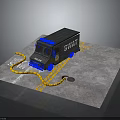 Kids SWAT Toy Truck Play Set With Blue Lights And Yellow Caution Tape