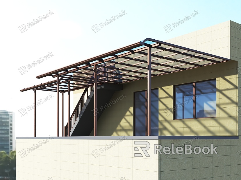 Aluminum alloy awning canopy terrace shed model