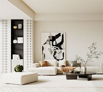 modern living room 3d model