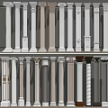 Roman column square column round column decorative column plaster column 3d model