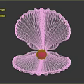 Stylish Transparent Shell Fashion Accessory Featuring Pink Sphere Decorative Base Design