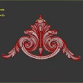 Elegant White Ornamental Corbel Featuring Intricate Scroll Designs And Finial