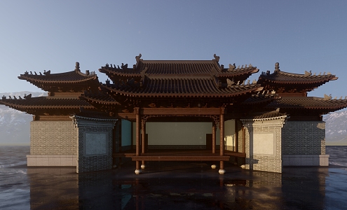 Chinese stage 3d model