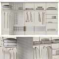 modern coat rack wardrobe 3d model