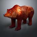 Reddish Brown Bear 3D Model With Detailed Texture And Realistic Rendering