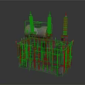 Industrial Power Transformer With Metal Enclosure Three Insulating Bushings And Control Panels