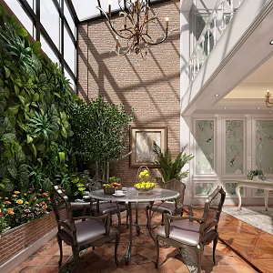 European Garden Indoor Garden 3d model