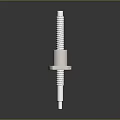 Shiny Silver Metal Hardware Tool Threaded Rod With Flange And Nut Design