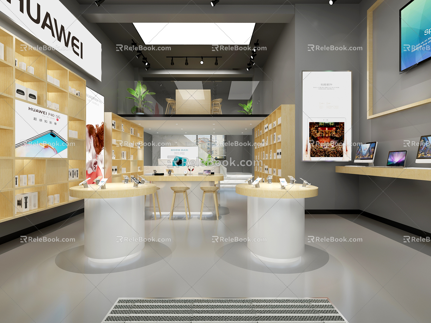 Modern mobile phone store mobile phone digital store 3d model