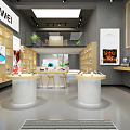 Modern mobile phone store mobile phone digital store 3d model