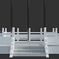 Elegant National Flag Display On White Stone Pedestal With Railing And Flagpoles