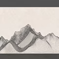 Beige Textured Background Wall With 3D Mountain Relief And Modern Lighting