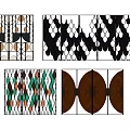 Modern Decorative Screens With Geometric Patterns And Artistic Colorful Designs