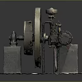 Modern engine steam engine steam engine sliding distribution system regulator 3d model