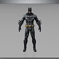 Man Wearing Batman Suit With Mask Muscular Body and Utility Belt