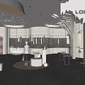 Elegant Modern Clothing Store With Hanging Clothes Mannequins Display Tables And Stylish Decor