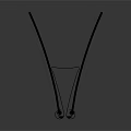 Black Paper Clip Holder With Simple Design And Two Metal Paper Clips
