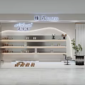 Modern Yaxing Shoe Store with Display Shelves Chairs and Elegant Interior Plant