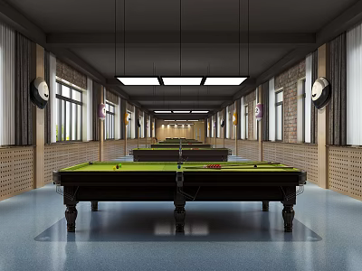 Industrial LOFT Billiard Room 3d model