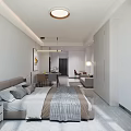 Spacious Modern Apartment Interior With Bedroom Living Room Dining Area Sofa And Storage Cabinets