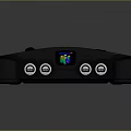 Black Projection Monitoring Device Featuring Control Panel Display Screen and Buttons