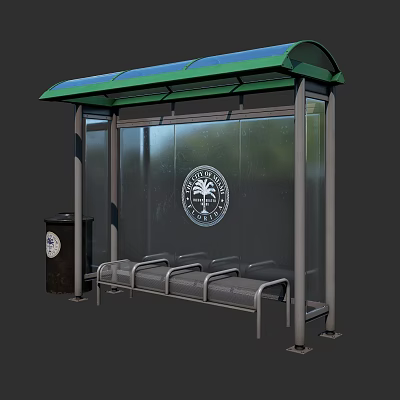 Bus Station 3d model