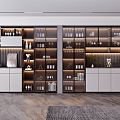 Wine Cabinet Combination 3d model