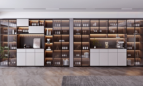 Wine Cabinet Combination 3d model