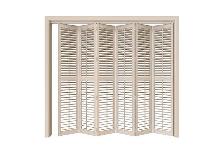 Modern folding door shutter folding door 3d model