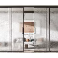 Modern Glass Sliding Doors With Transparent Frosted Design For Interior Partition Styles
