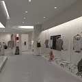 Elegant ONLY Clothing Store Modern Interior With Clothing Displays And Lighting