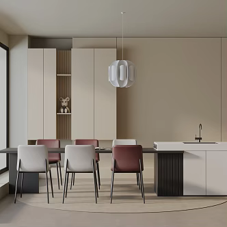 Modern table combination 3d model