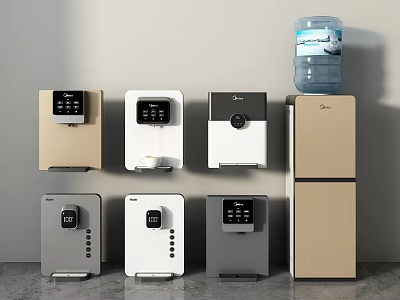 Modern Water Dispensers With Various Colors For Home Daily Use 3d model