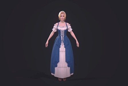 Women European women peasant women 3d model