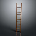 Wooden Ladder Design For Home Decor With Vertical Structure And Vintage Style