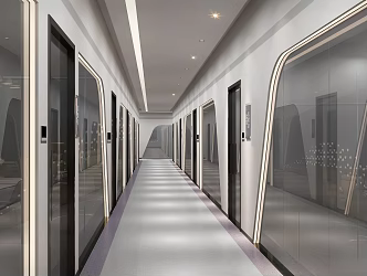 Modern aisle walkway 3d model
