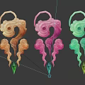 Three-Shading Two-Shading Jade Peibao Jade Jade Jewel Moire Jade Magic Treasure Realistic Game Style Hand-painted Style 3d model