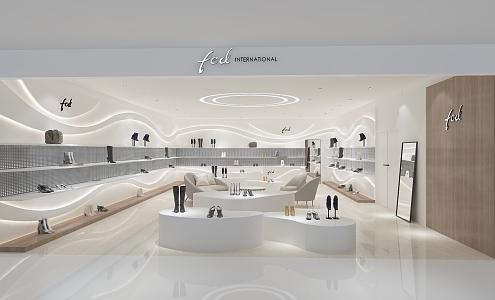 Shoe Showroom Store 3d model