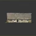 Traditional Stone Cottage With Thatched Roof Small Windows And Rustic Charm 3d model