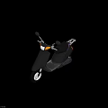 Modern Black Scooter With Illuminated Headlight Rearview Mirrors And Black Seat