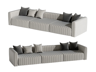 Modern three-seat sofa 3d model