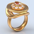 Ring Diamond Ring Gold Ring Gem Ring Bracelet Jewelry 3d model