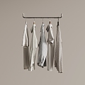 Modern Clothes Hanging Bar Clothing 3d model