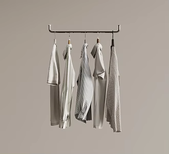 Modern Clothes Hanging Bar Clothing 3d model