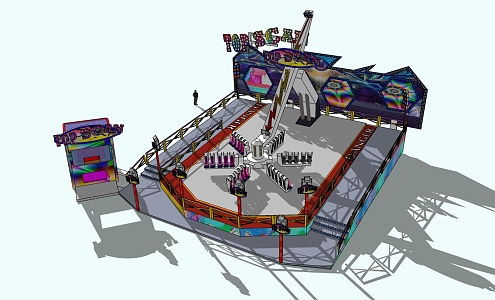 Modern Amusement Equipment Playground Equipment 3d model