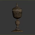Ancient Bronze Sculptural Carving With Pedestal Base Layered Design And Rustic Texture