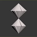 White Symmetrical Paper Origami Diamond With Geometric Structure On Grey Background