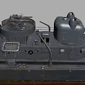 Detailed Warship Scale Model Featuring Gray Hull Antennas And Deck Guns 3d model