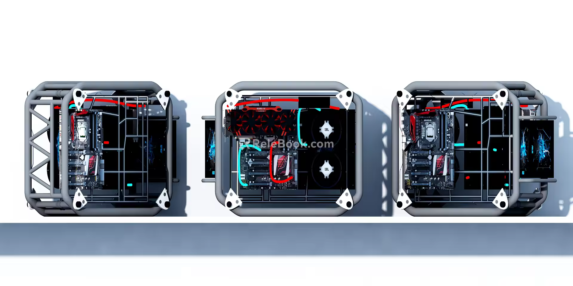Modern computer mainframe 3d model